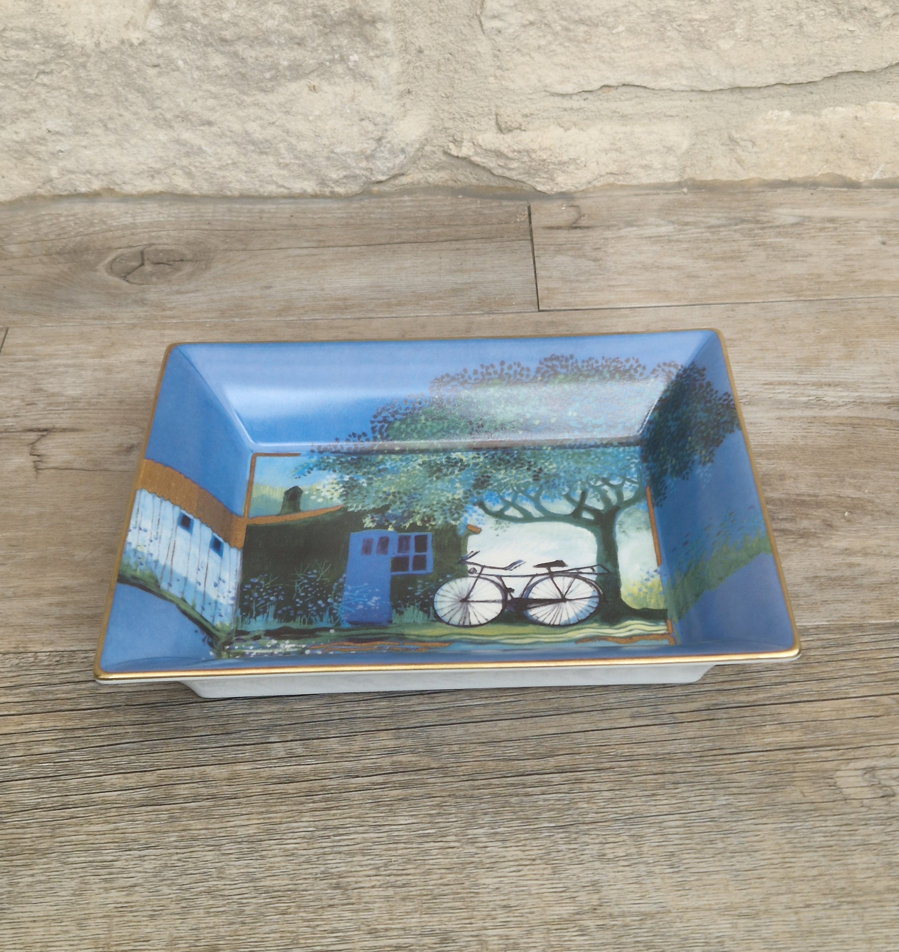 Vintage Goebel Rosina Wachtmeister Ceramic Art Tray 'Unter Der Linde'
