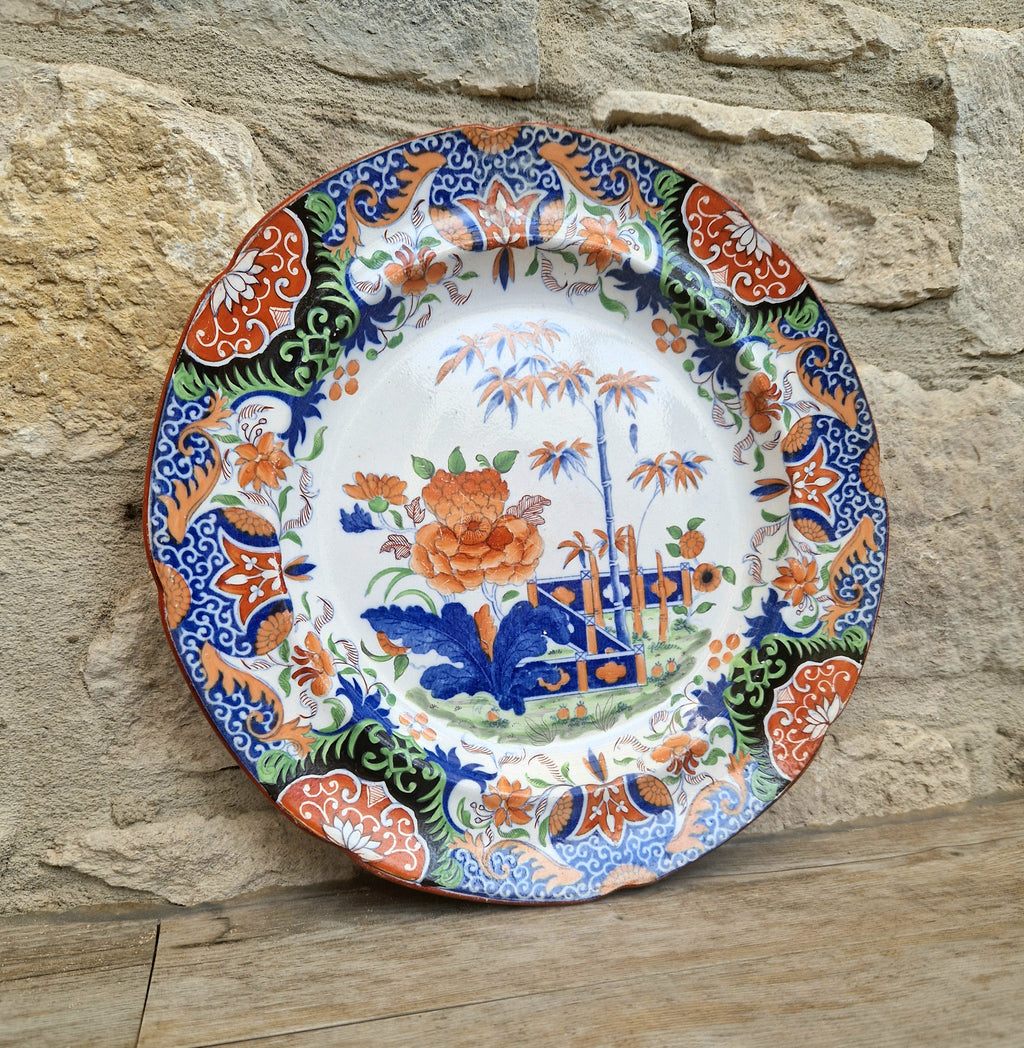 Rare Antique Mason’s Ironstone Imari Pattern Plate, Circa 1820 Georgian Staffordshire Pottery, Excellent Display Condition