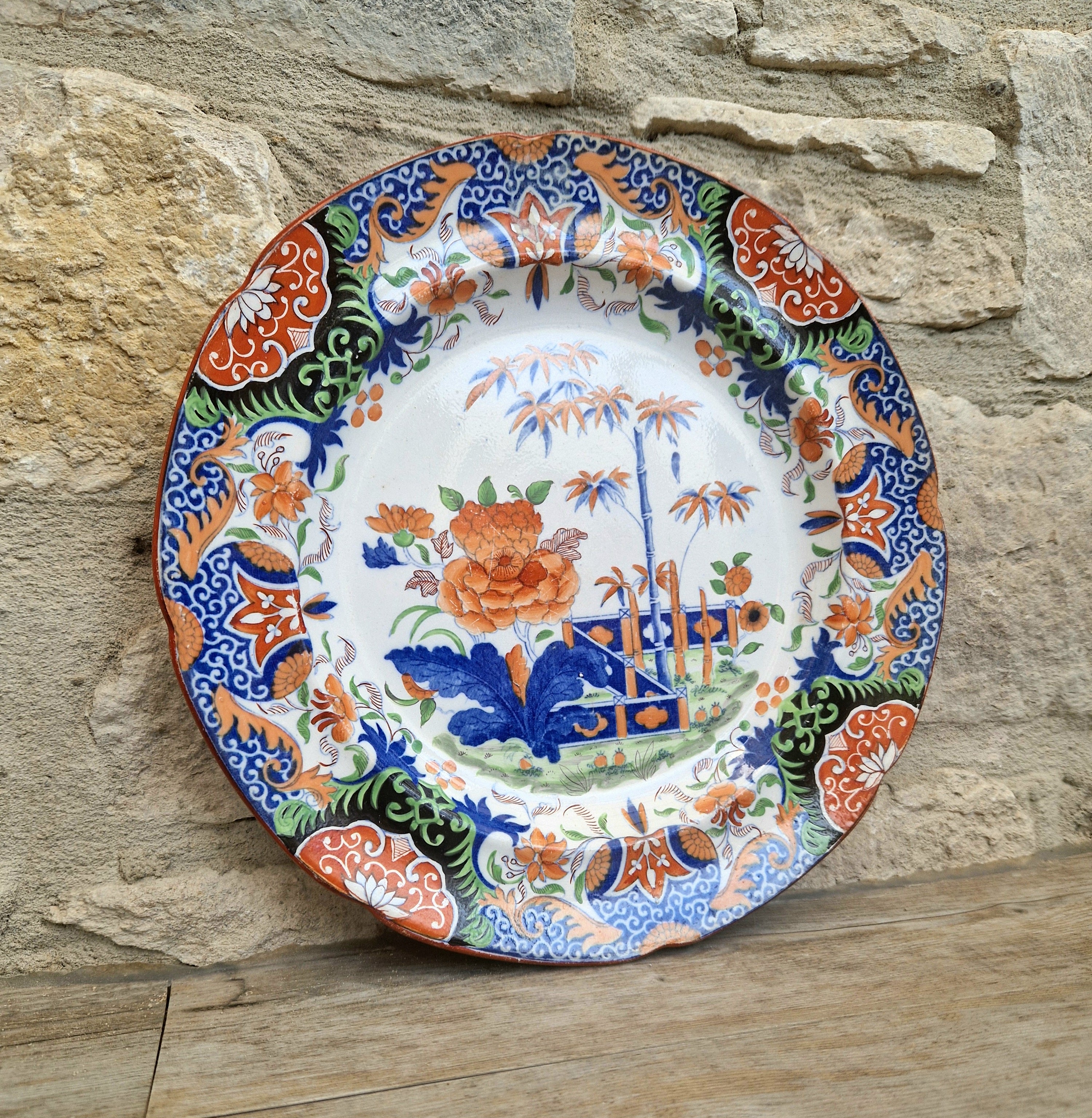 Rare Antique Mason’s Ironstone Imari Pattern Plate, Circa 1820 Georgian Staffordshire Pottery, Excellent Display Condition