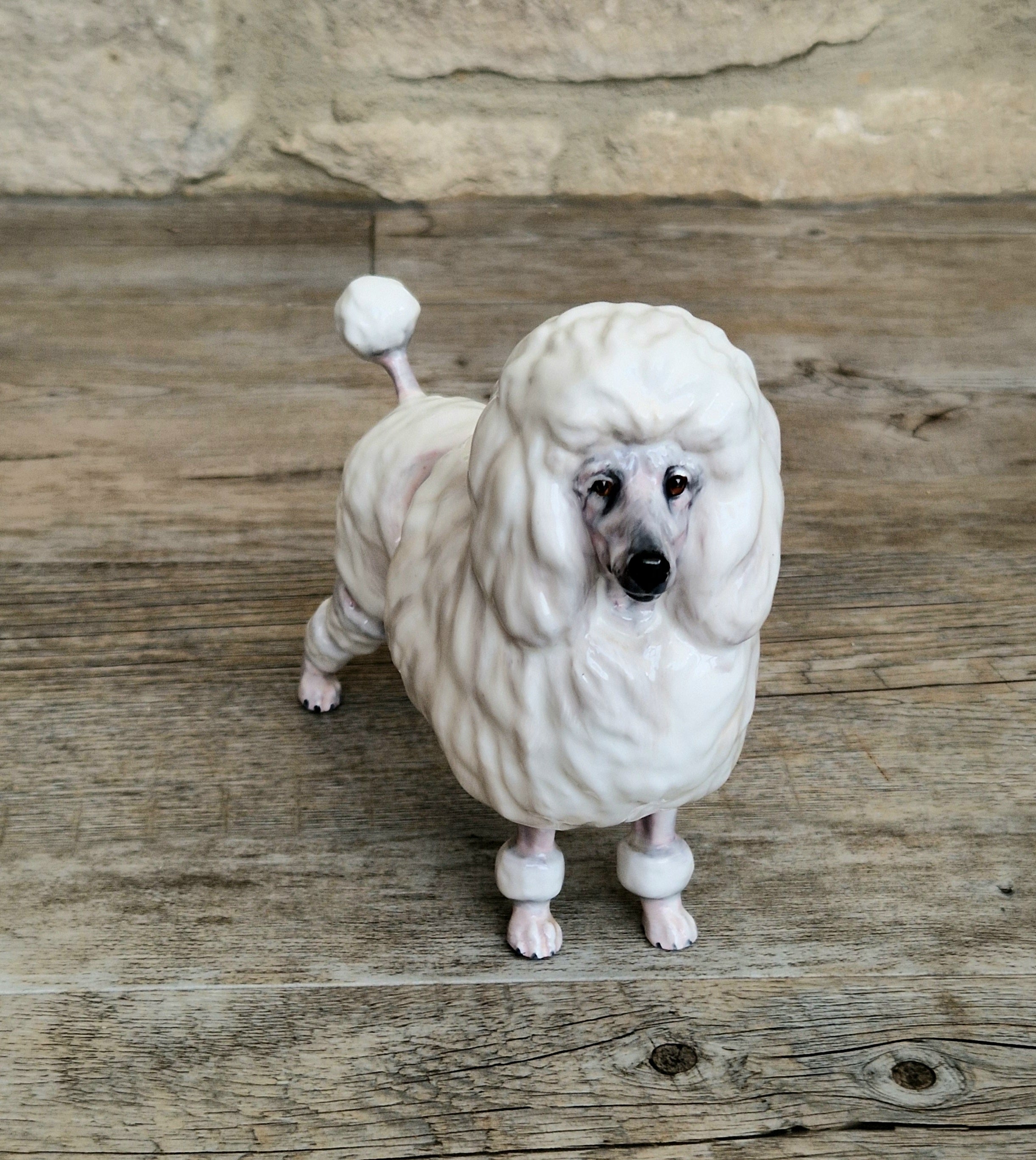 Royal Doulton Vintage White Poodle Dog Ceramic Figurine HN2631 by Peggy Davis 1952-85