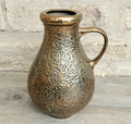 Vintage Large Gilded Bronze Vase with Handle Very Heavy 23cm Tall .Mid Century Bronze Ornate Vase Original Sticker Weighs nearly 3kg