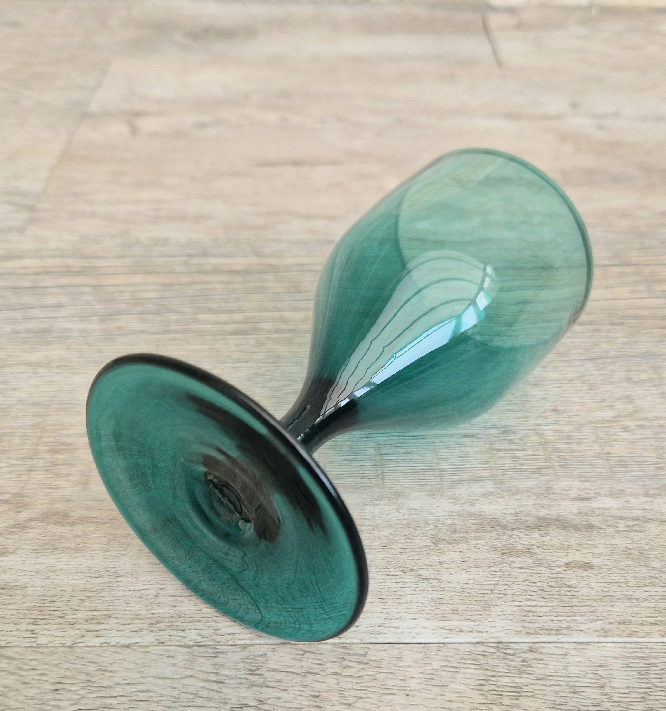 Fine Antique Georgian Tulip Bowl Green Wine Glass Snap Pontil c.1830