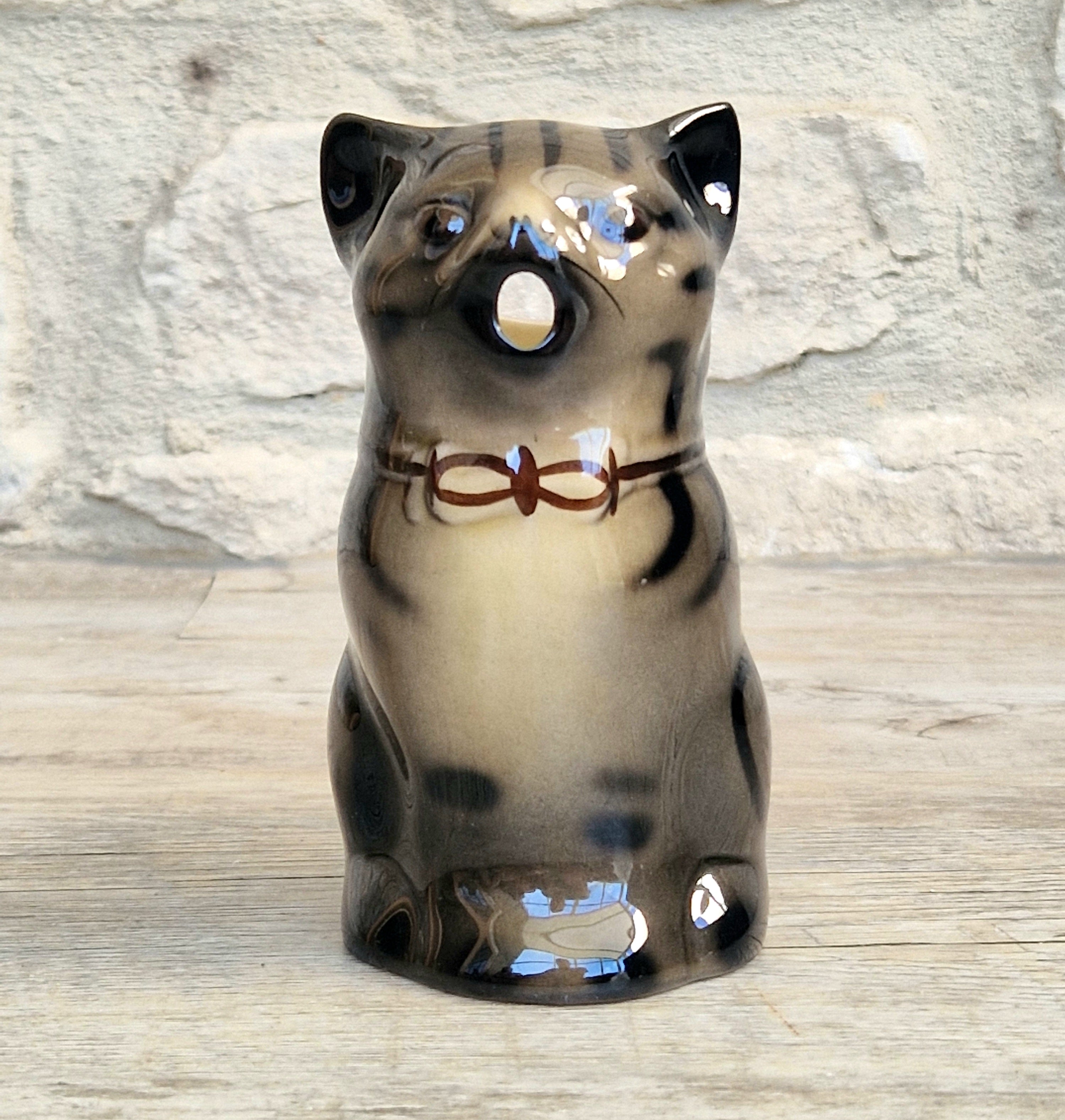 Vintage 1970's Tony Wood Studio Ceramic Bengal Cat Creamer Jug