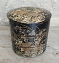 Japanese 3 Tiered Porcelain Lidded Box Butterfly Flowers Shibata Toki Vintage