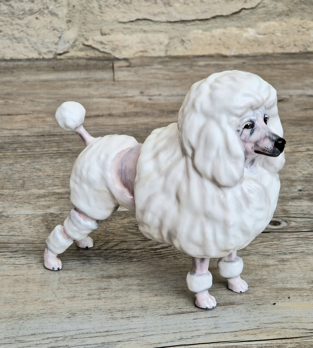 Royal Doulton Vintage White Poodle Dog Ceramic Figurine HN2631 by Peggy Davis 1952-85