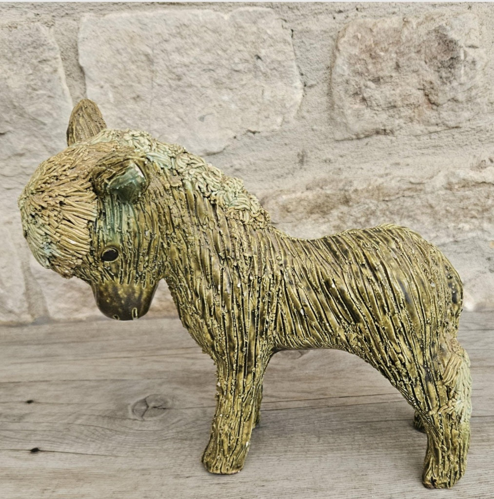 Vintage Yare Designs Spagetti Donkey Figure Ornament Made in England Mcm Donkey