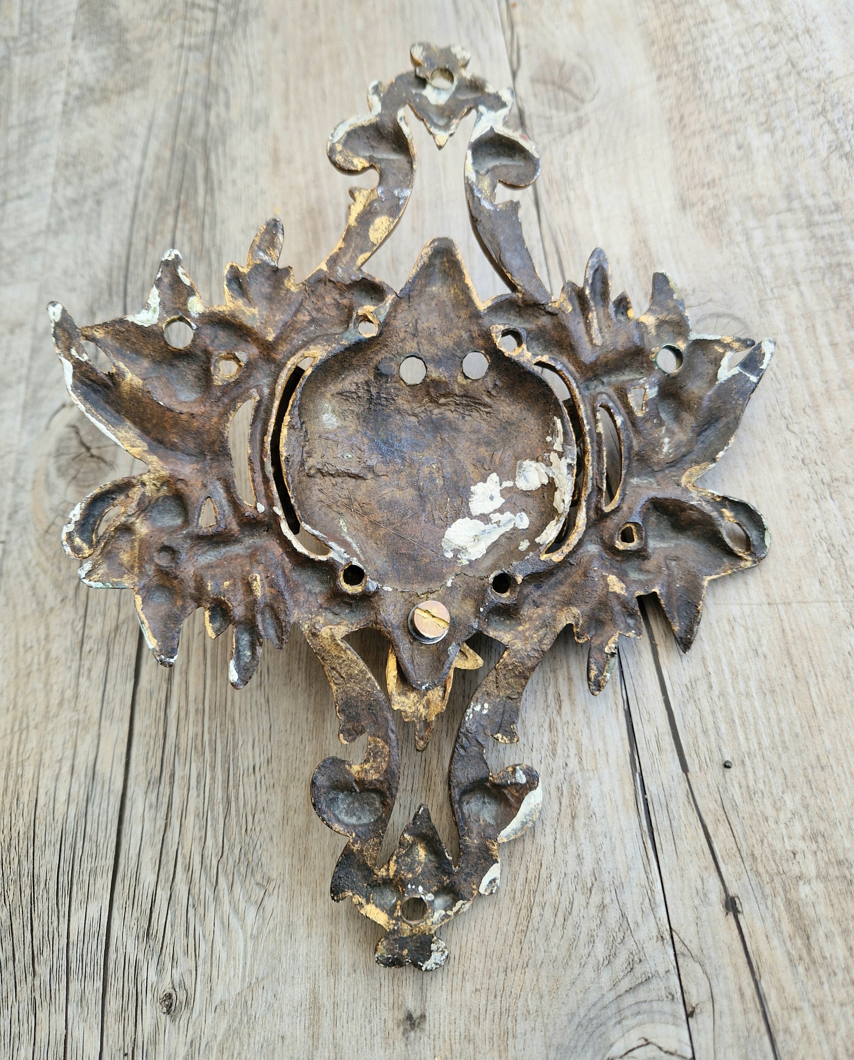 A Single French Louis XV Style Gilt Bronze 3 Branch Applique Sconce c.1900