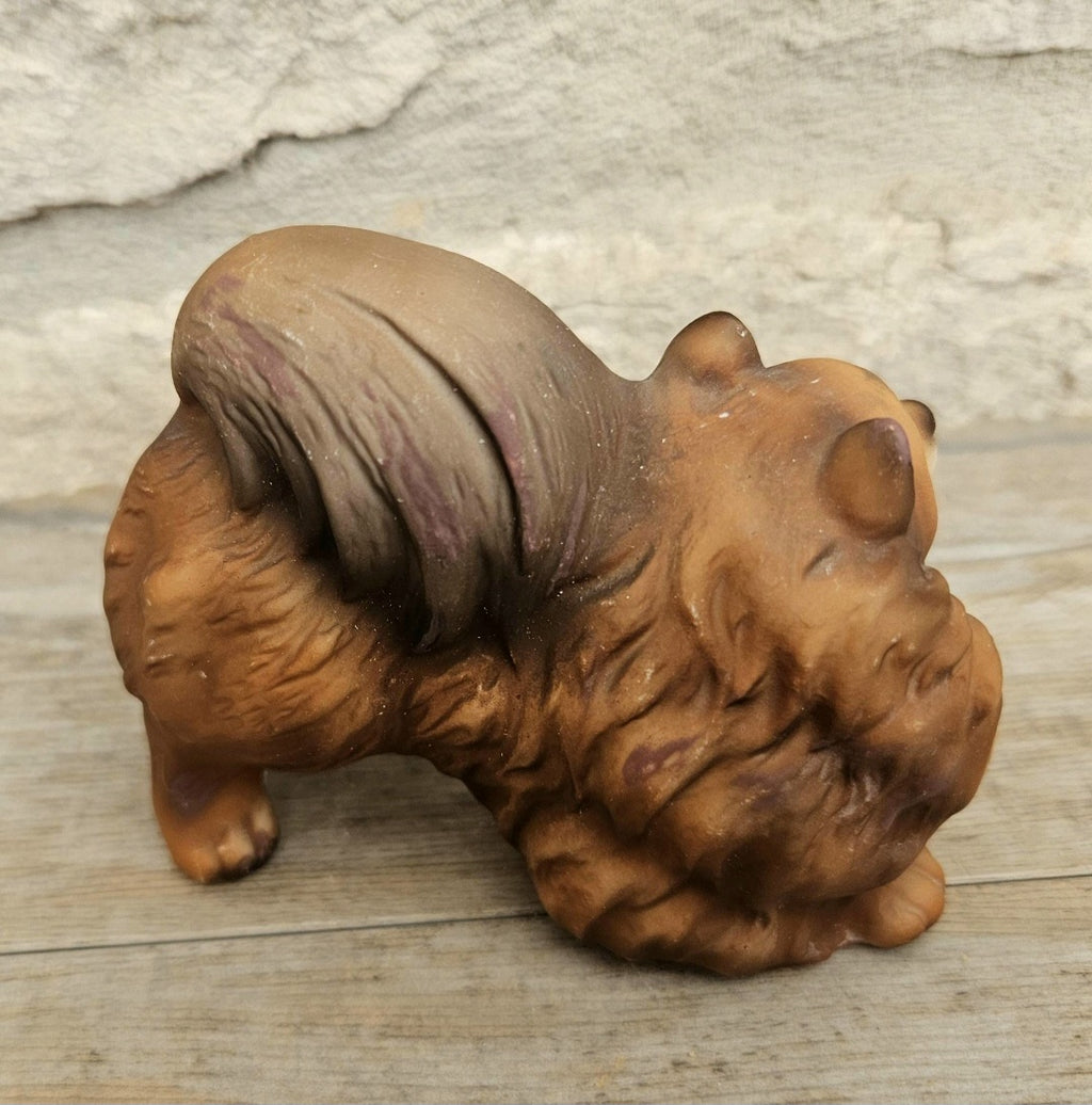 Vintage Ceramic Pomeranian Dog Ornament Figure Harvey Knox 8cm X 8cm