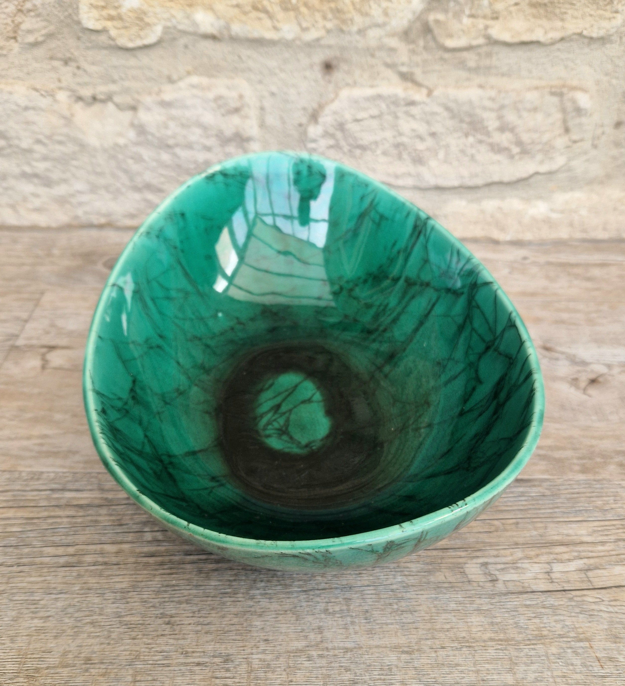Very Rare Antique 1883 Wedgwood Malachite Glaze Large Centrepiece Fruitbowl 32cm x 22cm