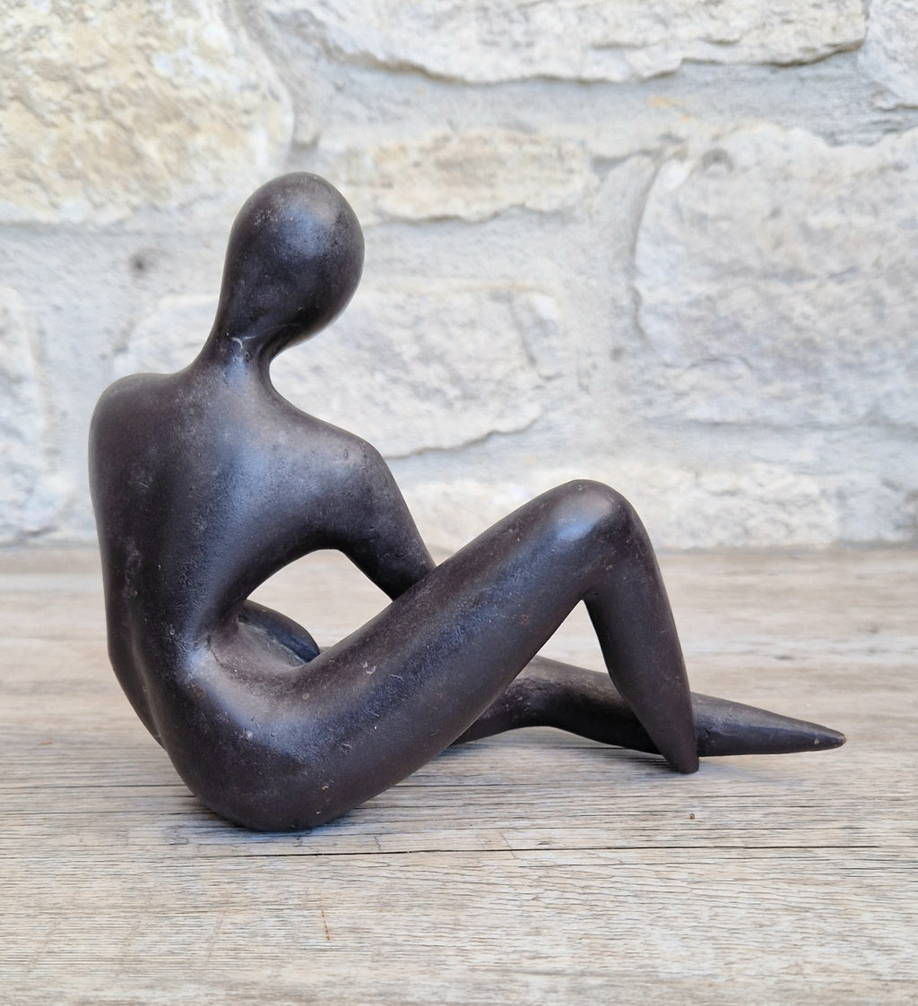 Bronze Stylised Abstract Figural Modern Art Sculpture Vintage
