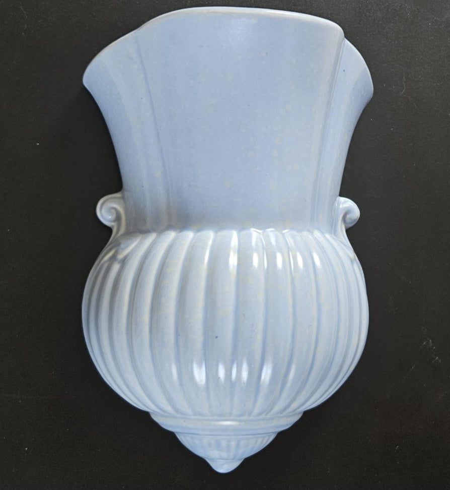 Vintage Wall Vase Crown Devon England Blue Ceramic Wall Vase Vase Urn Display Wall Mounted circa 1950-60’s