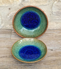 Vintage Studio Art Pottery Alan Hemmings Nested Blue Crackle Glaze Ceramic Bowls