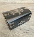Antique Napoleon 111 Ebonised Neo-Classical Bronze Cameo Dome Top Trinket Jewellery Casket c.1852-1870