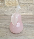 Pink Murano Glass Pear Ornament Archimede Seguso Alabastro Opaline 1950's Vintage Rare