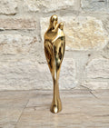 Solid Bronze 'Mother & Child' Figure Biomorphic Abstract 1970s Organic Sculpture Vintage 1.2kg