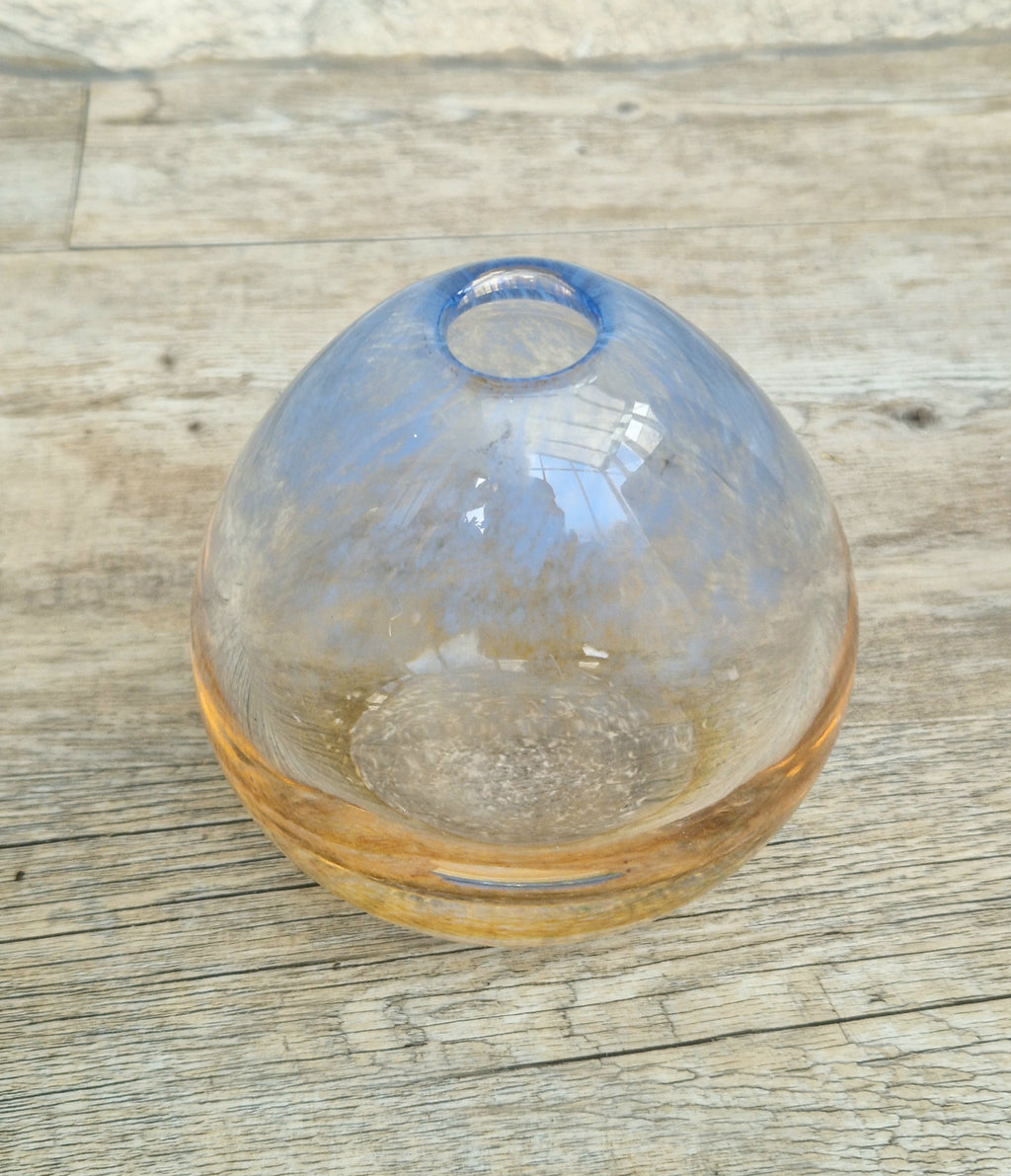 Caithness Studio Glass Vase by Denis Mann Sky & Sand Series Vintage Decor
