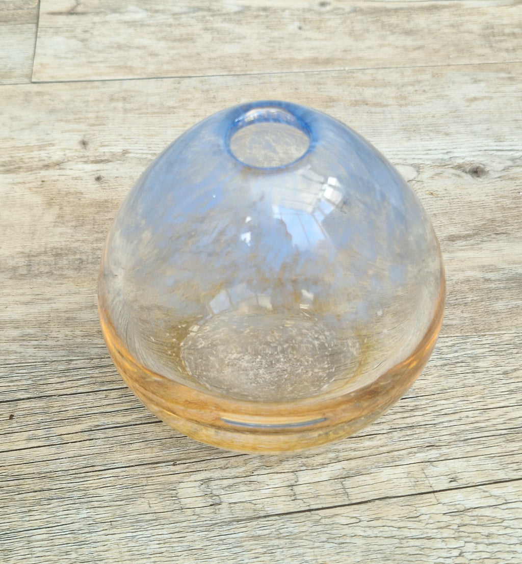 Caithness Studio Glass Vase by Denis Mann Sky & Sand Series Vintage Decor
