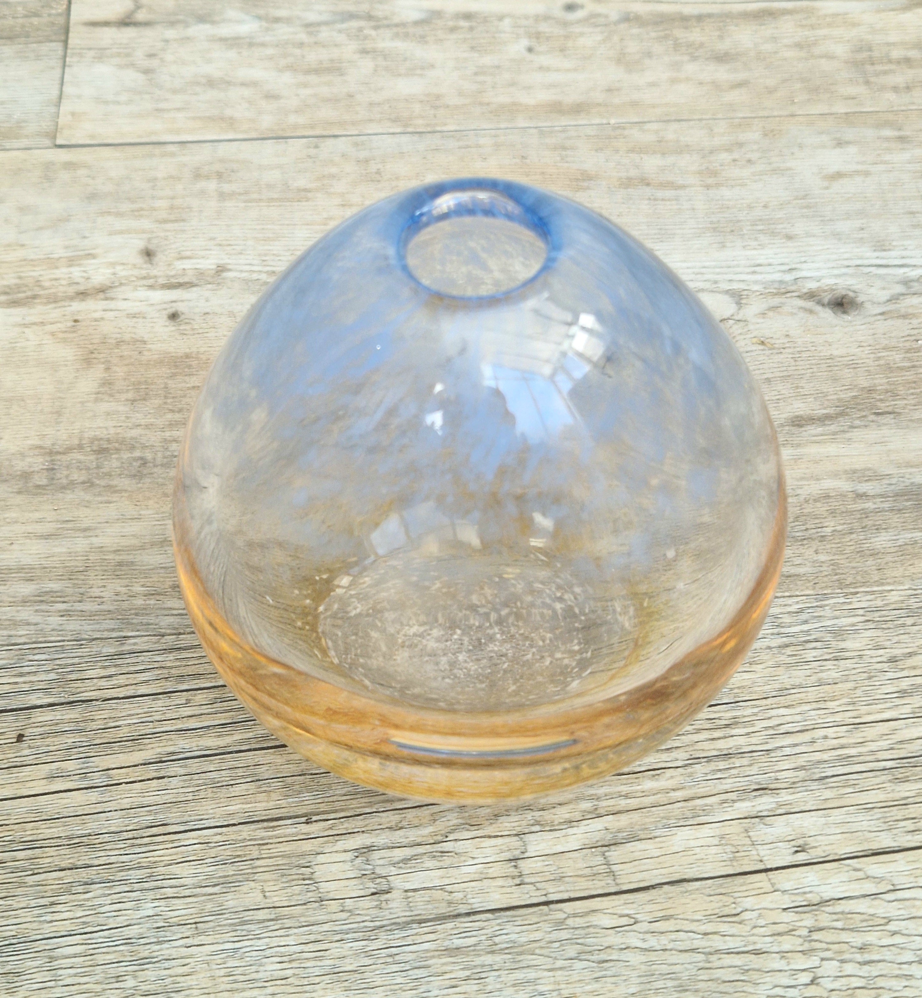 Caithness Studio Glass Vase by Denis Mann Sky & Sand Series Vintage Decor