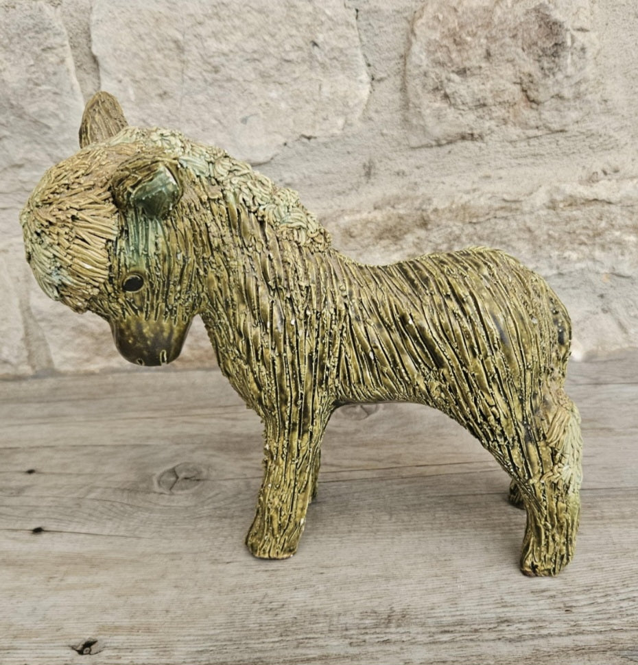 Vintage Yare Designs Spagetti Donkey Figure Ornament Made in England Mcm Donkey