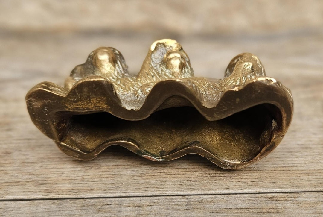Vintage Brass Three wise Monkeys Figure Hear, See and Speak no Evil