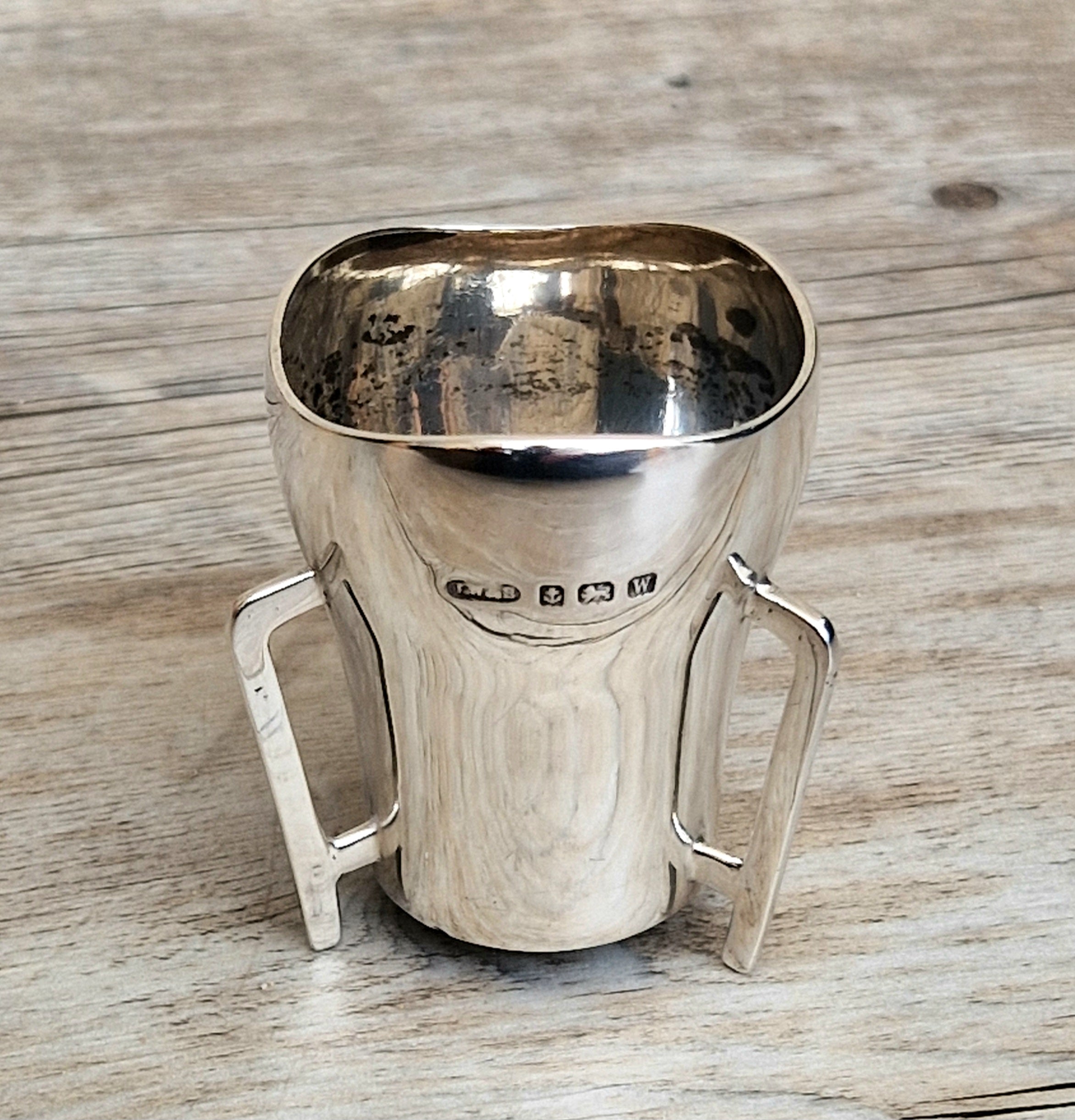 Celtic Revival Sterling Silver Mether Cup Tot Measure Birmingham 1921 James Woods & Sons Rare