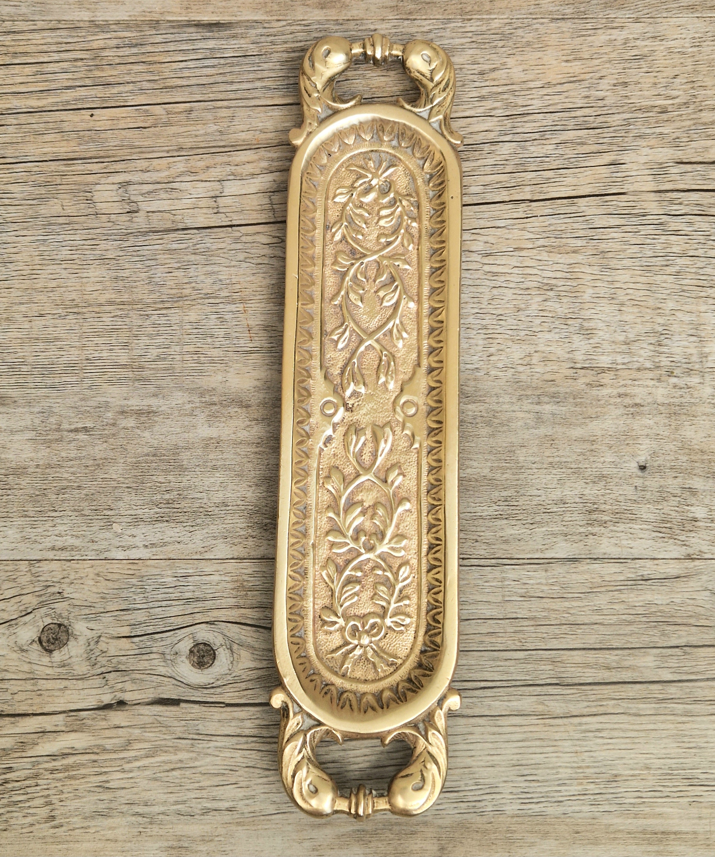 Antique French Cast Brass Pen Tray DL Déposé Ornate Rococo Desk Organizer Tidy 1890