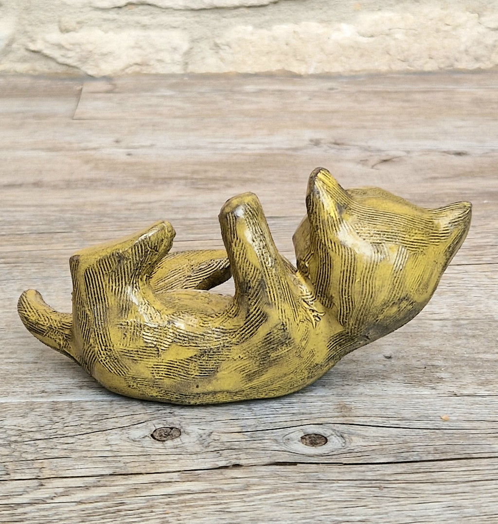 Vintage Mid-Century Upsala Ekeby Swedish Pottery Cat Figurine By Dorothy Clough 1956-67.