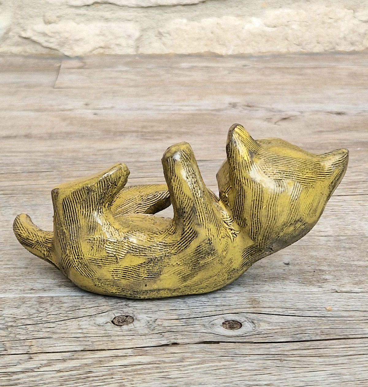 Vintage Mid-Century Upsala Ekeby Swedish Pottery Cat Figurine By Dorothy Clough 1956-67.