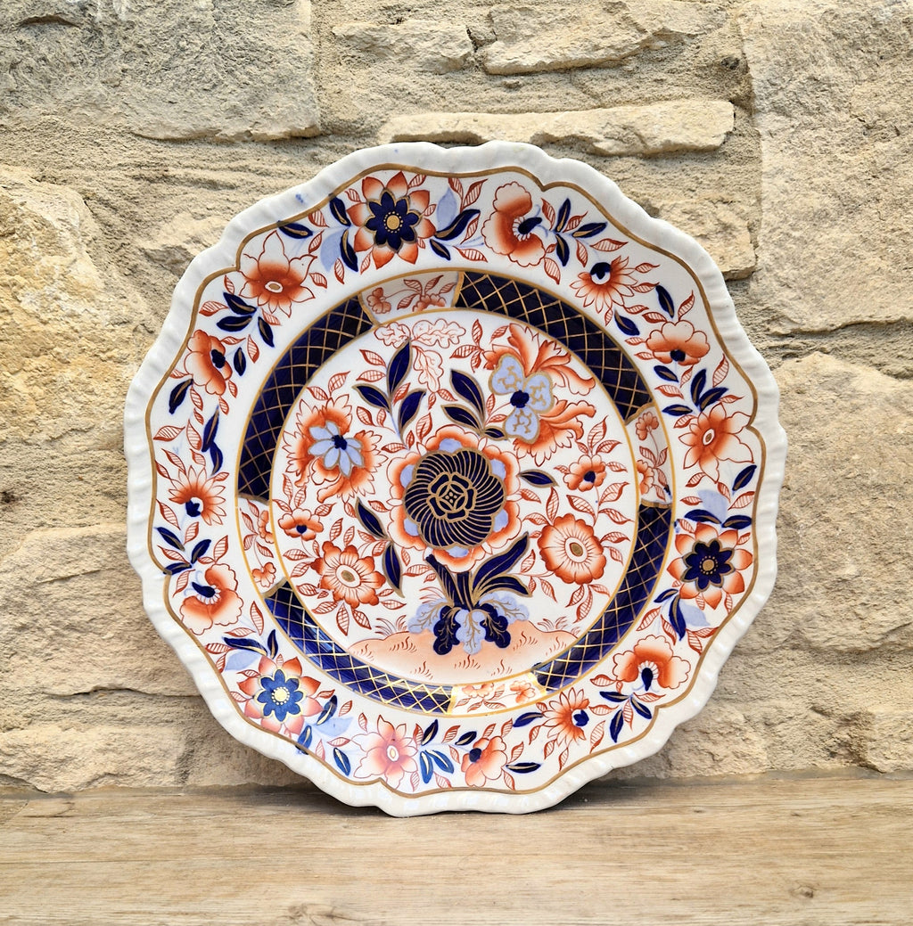 Antique 1820 Hicks Meigh Ironstone Imari Plate 26cm Stone China Pattern 13