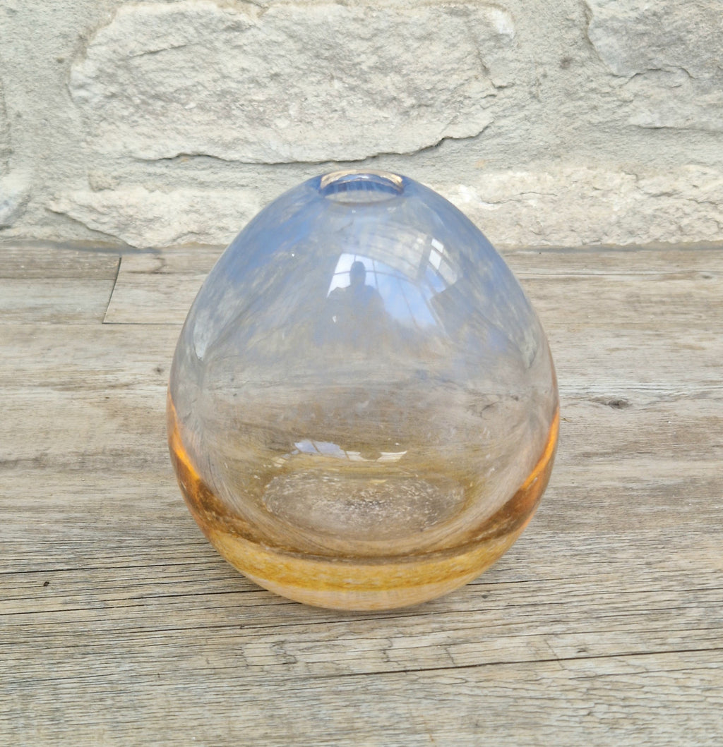 Caithness Studio Glass Vase by Denis Mann Sky & Sand Series Vintage Decor