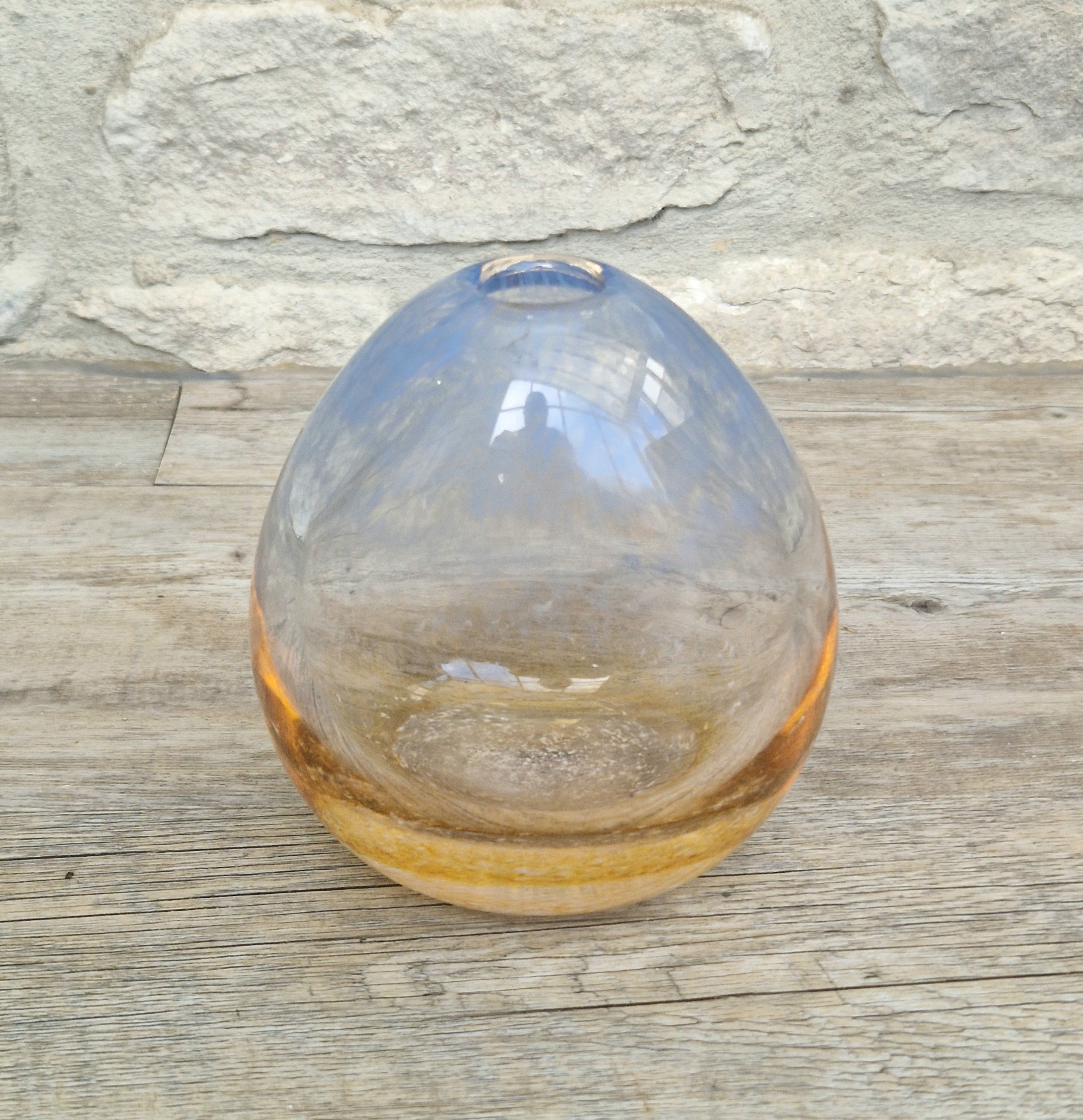 Caithness Studio Glass Vase by Denis Mann Sky & Sand Series Vintage Decor