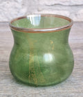 Antique Probable Salviati Dott. Murano Glass Small Beaker Green Gold Leaf, Venetian c.1875–1890, Handblown 13.5cm Rare