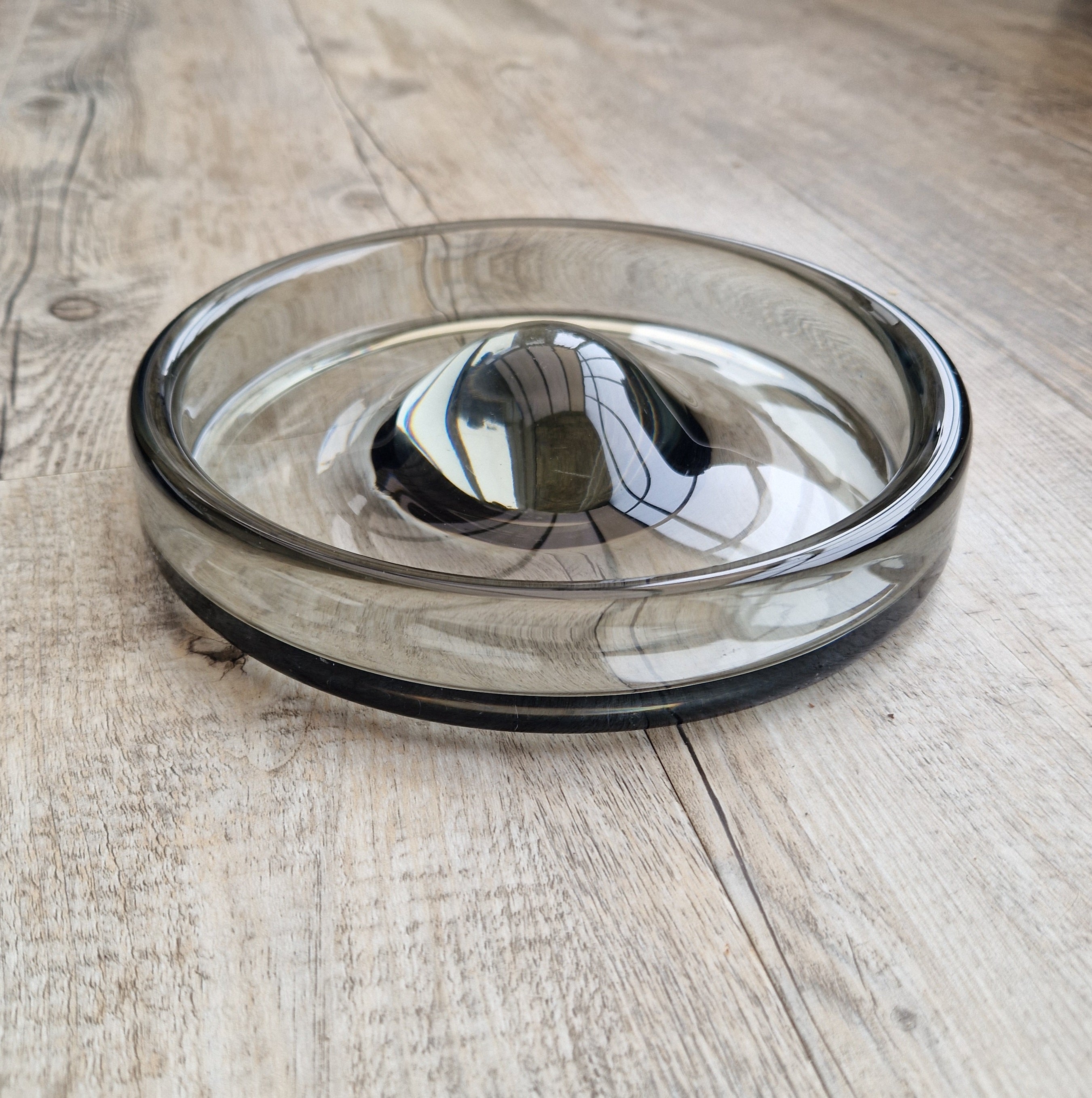 Holmegaard Denmark Art Glass Bowl: Per Lütken 'Fried Egg' Centerpiece