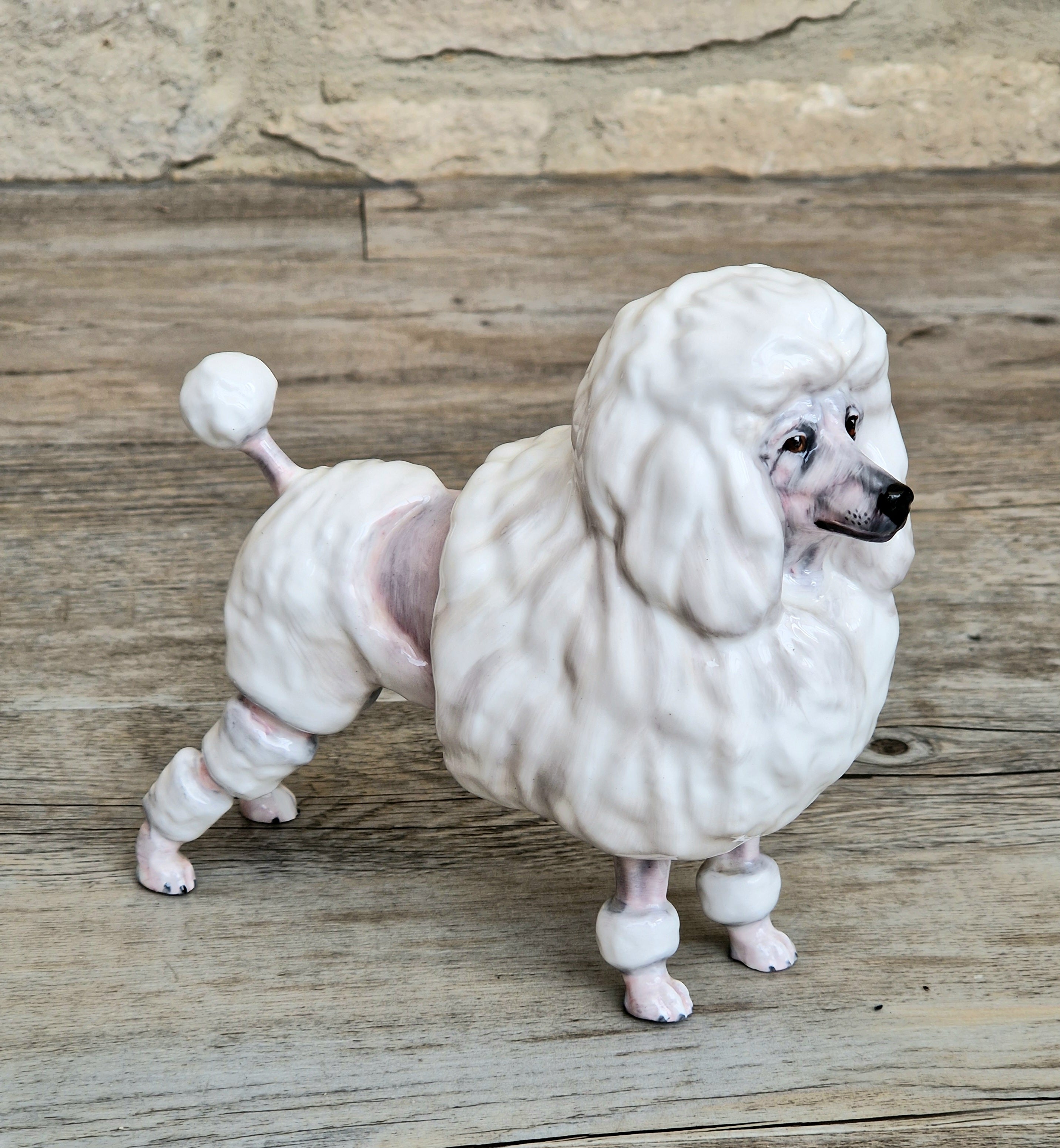 Royal Doulton Vintage White Poodle Dog Ceramic Figurine HN2631 by Peggy Davis 1952-85