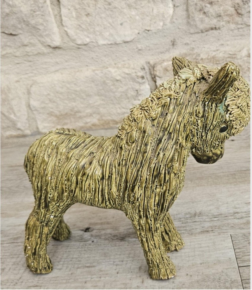 Vintage Yare Designs Spagetti Donkey Figure Ornament Made in England Mcm Donkey