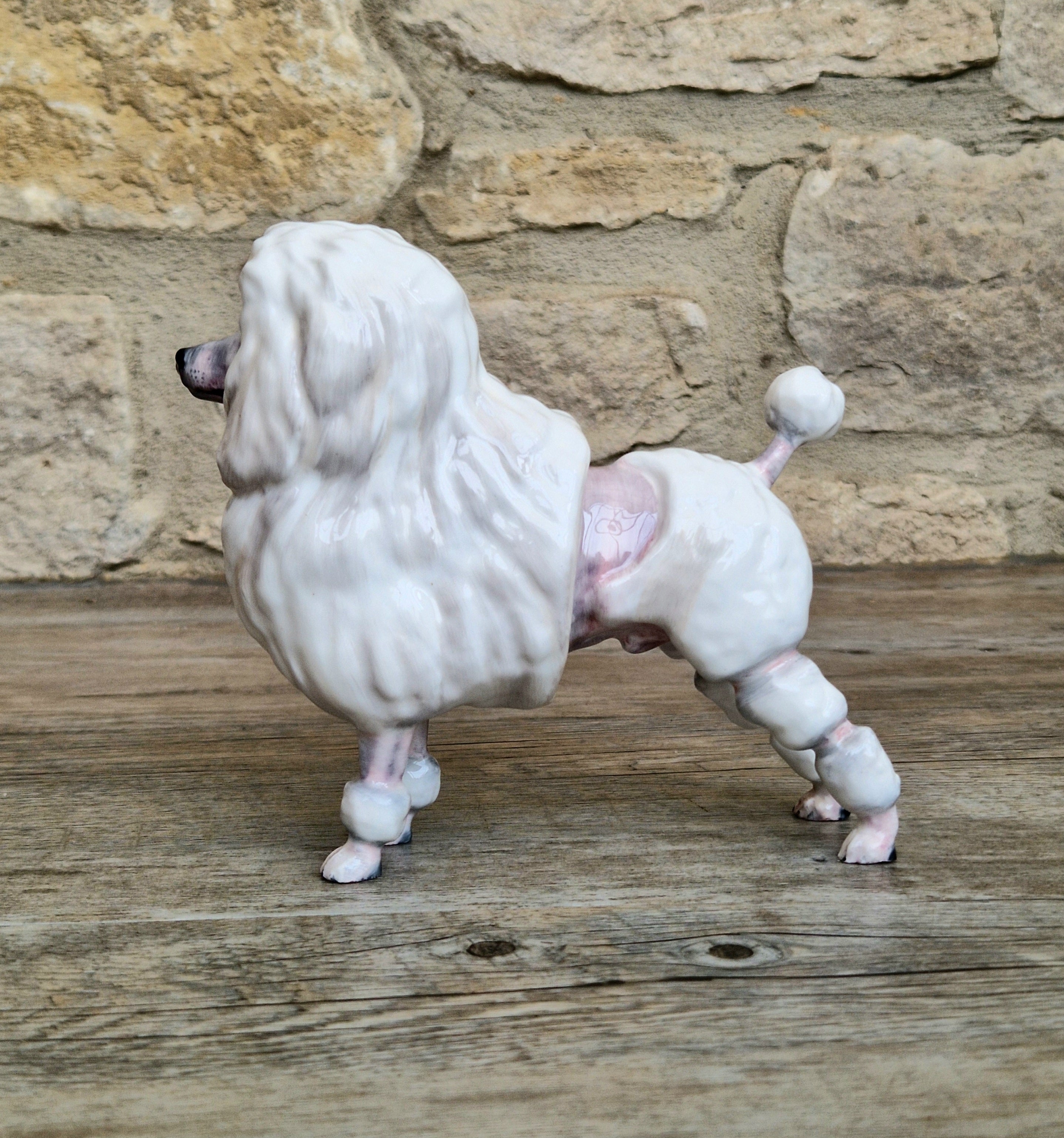 Royal Doulton Vintage White Poodle Dog Ceramic Figurine HN2631 by Peggy Davis 1952-85