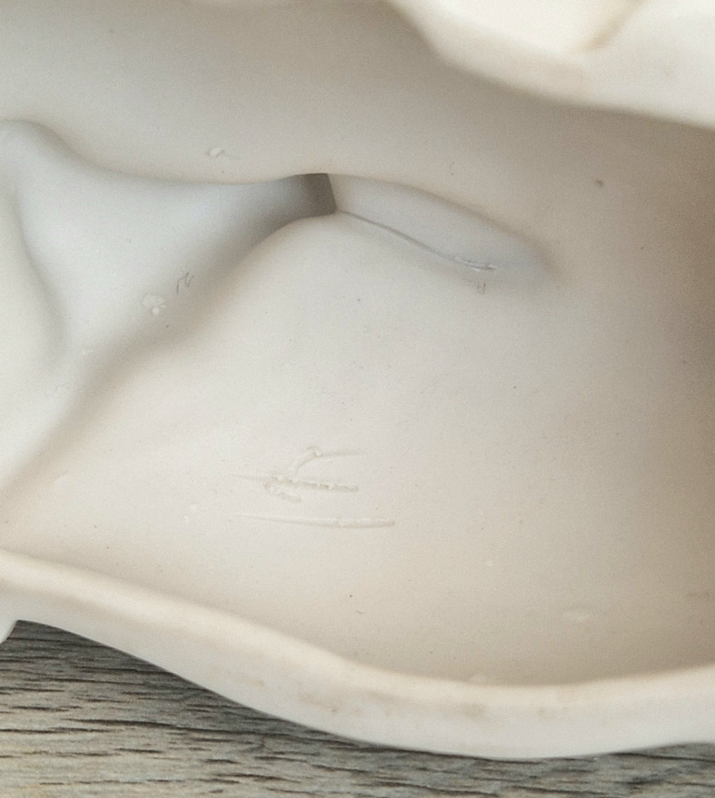 Vintage Chinese Blanc De Chine Porcelain Figurine Girl Riding Water Buffalo Ox Ceramic Home Ornament