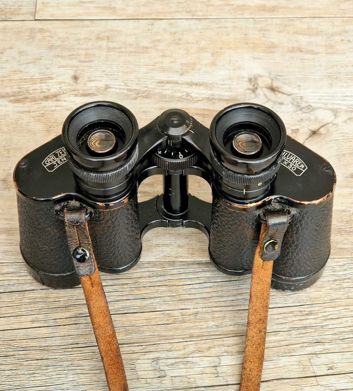 Vintage 1936 Carl Zeiss Jena Silvarem 6x30 Binoculars Coated Optics Fully Functional