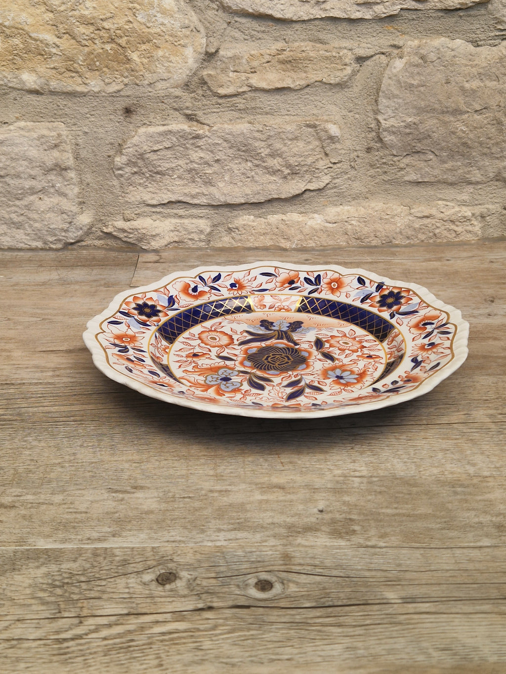 Antique 1820 Hicks Meigh Ironstone Imari Plate 26cm Stone China Pattern 13
