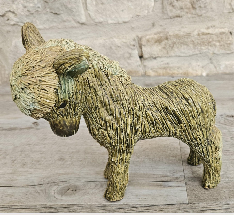 Vintage Yare Designs Spagetti Donkey Figure Ornament Made in England Mcm Donkey