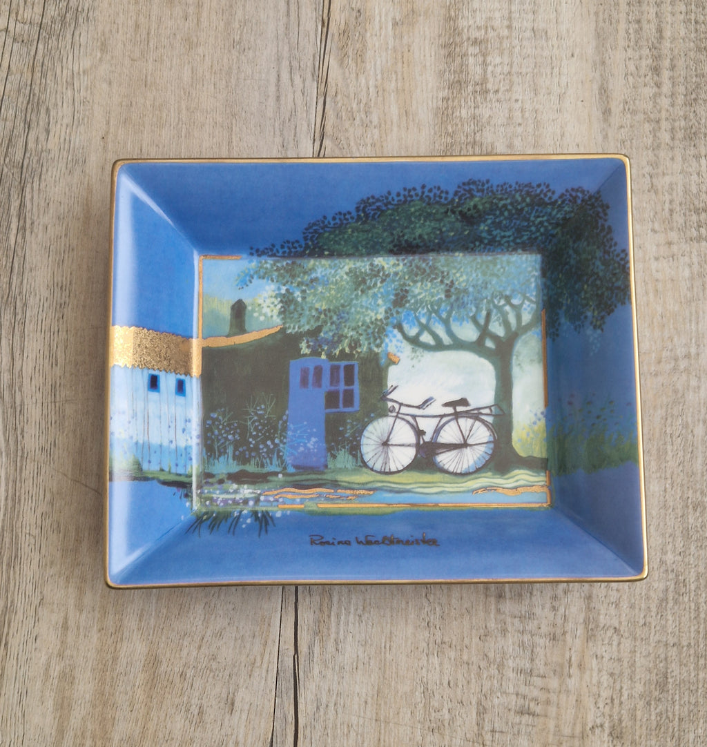 Vintage Goebel Rosina Wachtmeister Ceramic Art Tray 'Unter Der Linde'