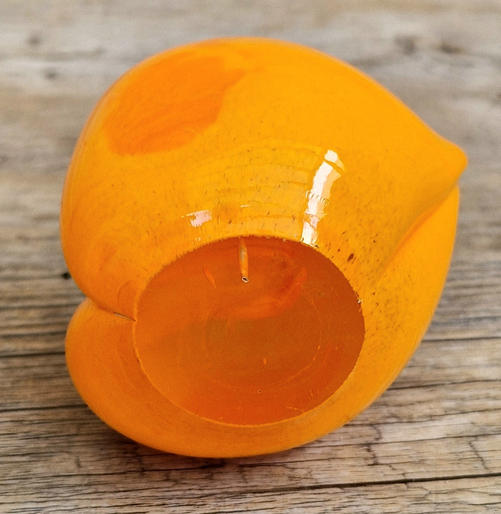 Oiva Toikka Iittala Nuutajärvi Glass Peach Paperweight Frutta Orange Fruit Figurine Finland 2000