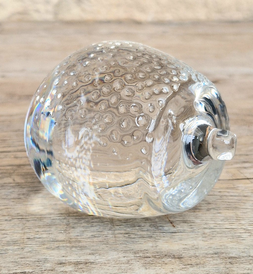 Holmegaard Art Glass Hedgehog Figurine Ornament Rare Mid Century Vintage Denmark