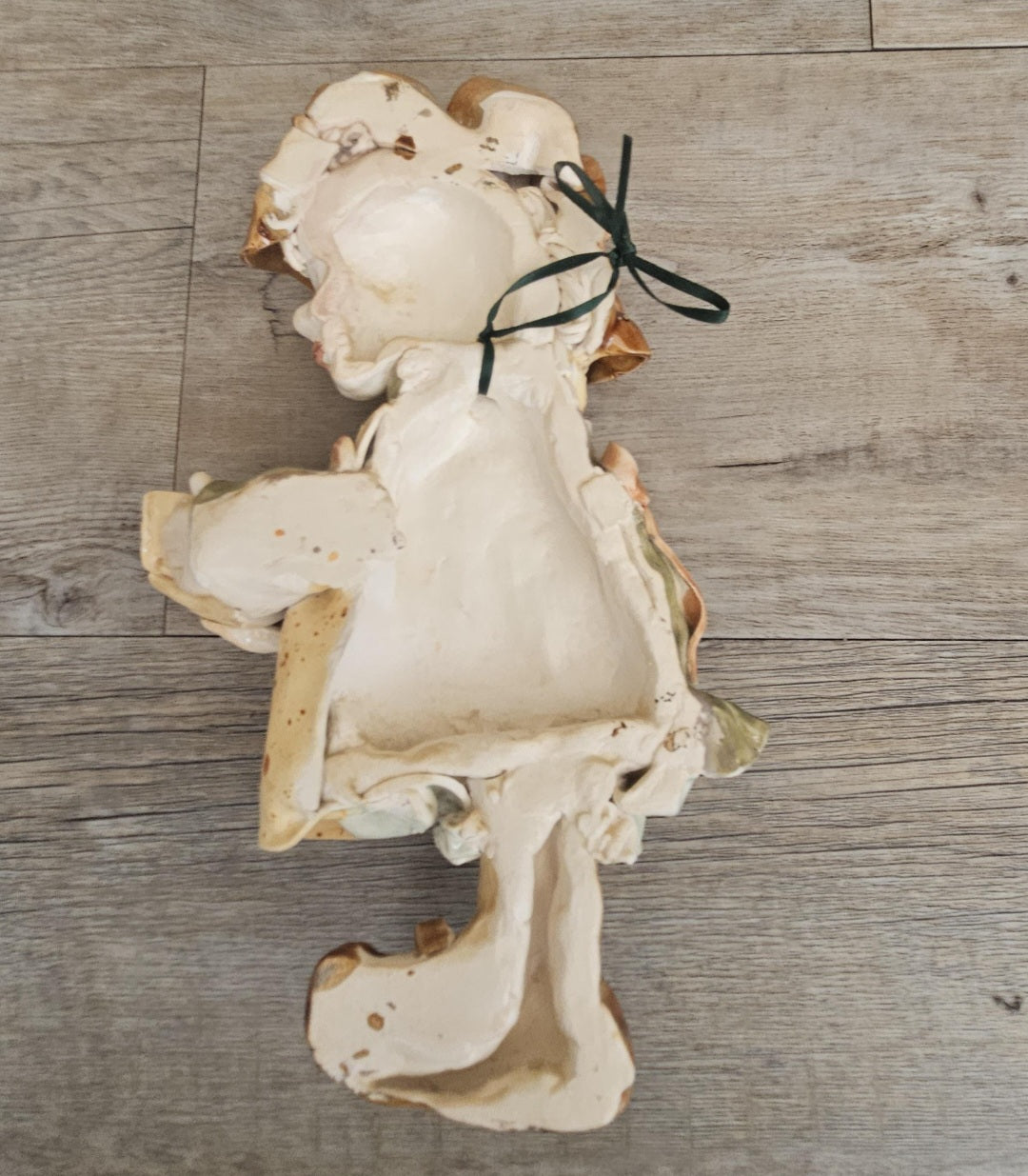 Pottery Girl Wall Hanging Ornament Handmade Isle of Wight England Cottagecore Rustic Home Decor