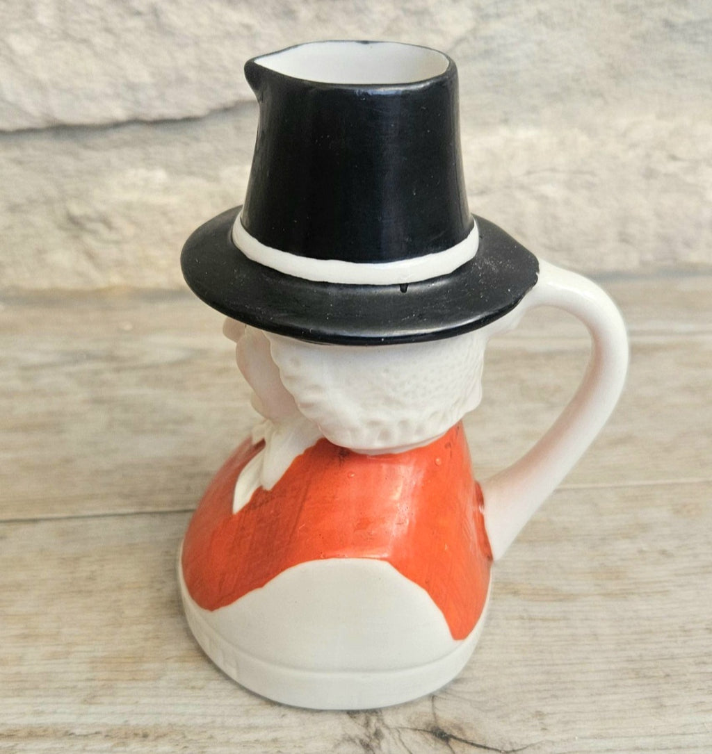 Antique Milk Jug Welsh Lady Head Ceramic WH Goss Ychydig O Laeth Edwardian 10cm