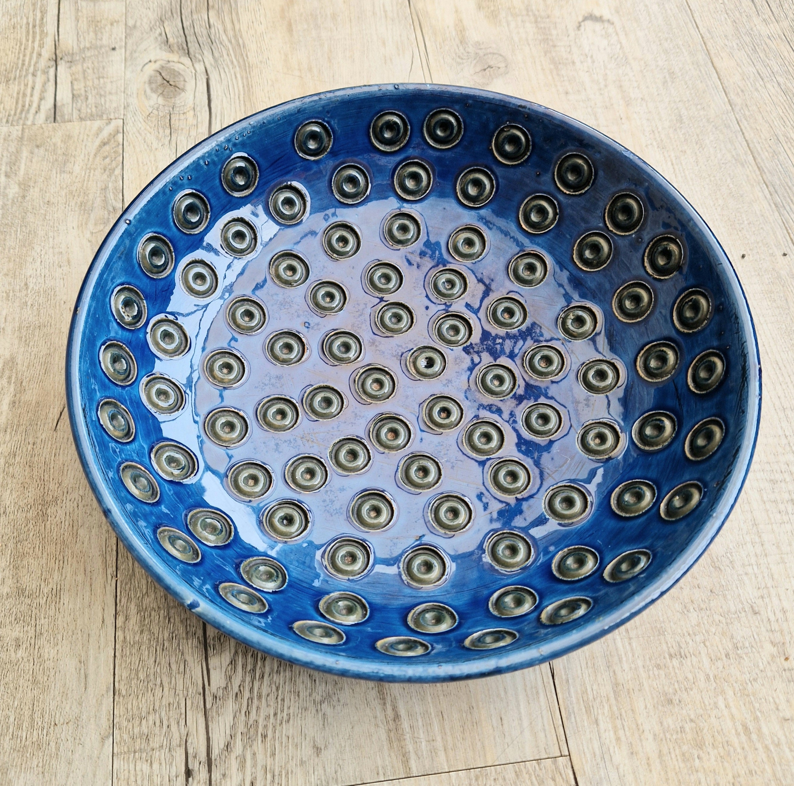 Bitossi for Rosenthal Netter: Mid-Century Blue Ceramic Bowl by Aldo Londi