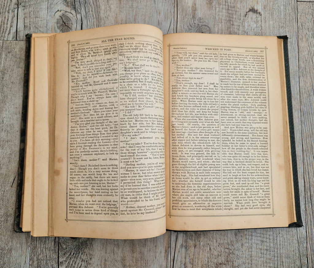 Conducted by Charles Dickens  "All the Year Round," New Series Volumes 1 & 2 1st Editions 1869