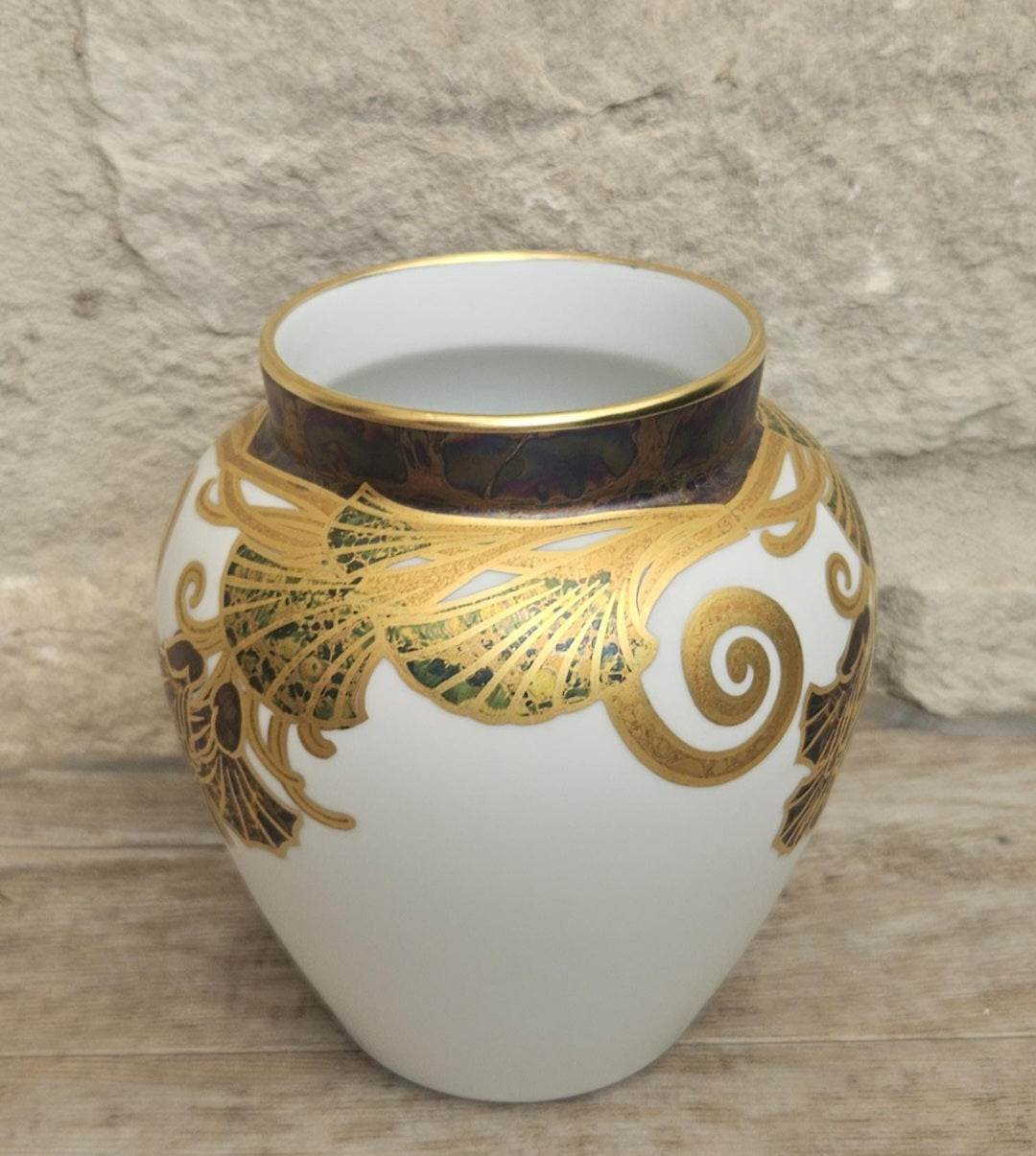 Vintage Vase Small Porcelain Gold Accents Rosenthal Germany Decorative Collectible Ornate decor