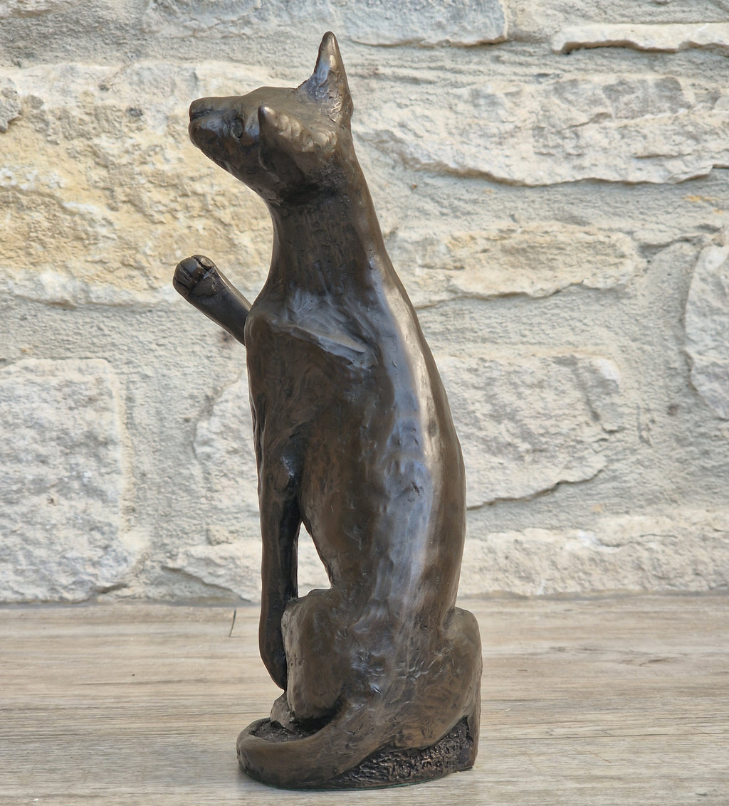 Rare Paul Jenkins Frith Sculpture Tango Cat Cold Cast Bronze Figurine 21cm Perfect Condition