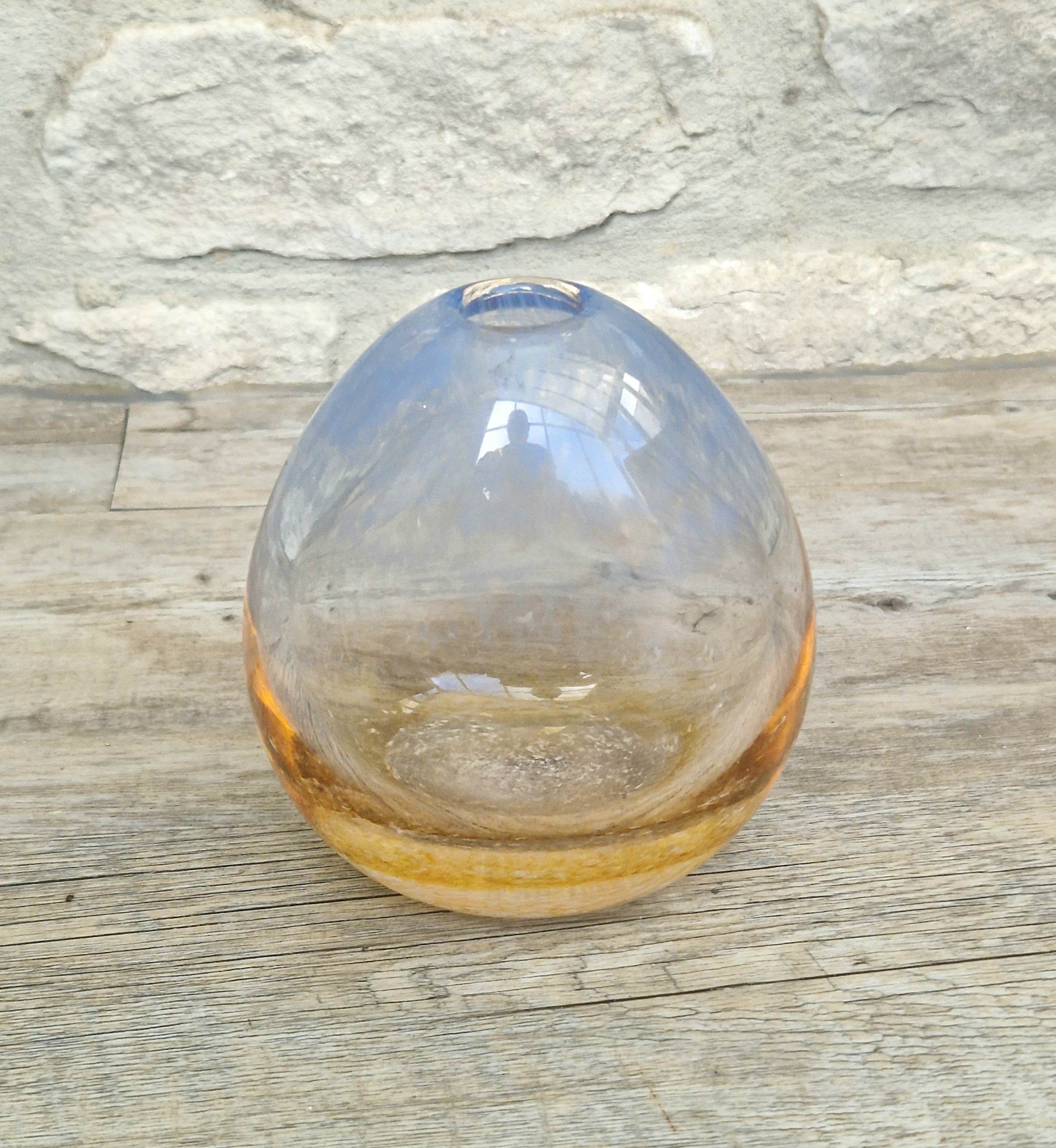Caithness Studio Glass Vase by Denis Mann Sky & Sand Series Vintage Decor